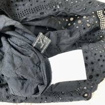 レリアン 半袖シャツ ブラック レース刺繍 大きいサイズ 11 YA4162_画像3