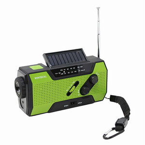 WINTECH rainproof hand turning charge radio light KDR-201CWP-GN