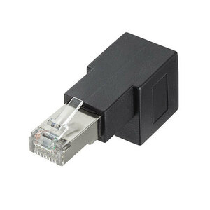 サンワサプライ RJ-45L型変換アダプタ(下出し カテゴリ6A STP) ADT-RJ6A-LD