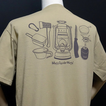 Tシャツ ポケット付き 半袖 S ビッグTシャツ メンズ MVRX ブランド CAMP GEAR モデル キャンプ道具 カーキ_画像6