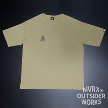Tシャツ ポケット付き 半袖 S ビッグTシャツ メンズ MVRX ブランド CAMP GEAR モデル キャンプ道具 カーキ_画像8
