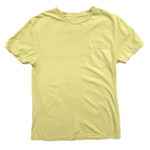 古着 J.CREW ジェイクルー コットン ポケット Tシャツ ポケT イエロー サイズ表記：SMALL SLIM　gd82081