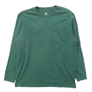 古着 カーハート CARHARTT ロングスリーブTシャツ ロンT グリーン サイズ表記：L　gd68395