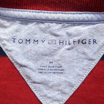 古着 TOMMY トミーヒルフィガー ロングスリーブTシャツ ロンT ボーダー レッド ネイビー サイズ表記：M　gd68052_画像5