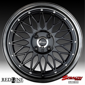 ■ ステルスレーシング ME01 ■ 16x5.5J　軽四用/人気のメッシュ!!　KENDA KR20 165/45R16 タイヤ付4本セット　