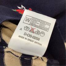 極美品 イングランド製 JAEGER イエーガー ゴルフ刺繍ロゴ 半袖 コットンニット ポロシャツ レディース 34/86 M相当 ネイビー golf GOLF_画像9