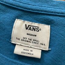 人気 VANZ バンズ ロゴプリント 染めプリント 半袖 tシャツ メンズ Mサイズ ブルー_画像7