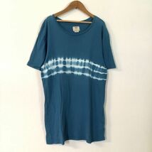 人気 VANZ バンズ ロゴプリント 染めプリント 半袖 tシャツ メンズ Mサイズ ブルー_画像1