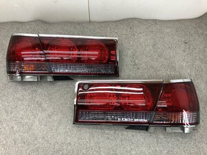 極上品　車検対応　ＪＺＳ１７５　クラウンアスリート　後期　キャンディブラック　ライトスモークペイント　テールランプ左右セットT8604