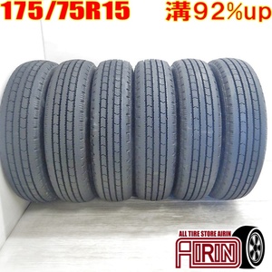 中古タイヤ 175/75R15 103/101N BRIDGESTONE R202 サマータイヤ 6本セット エルフ 中古 15インチ