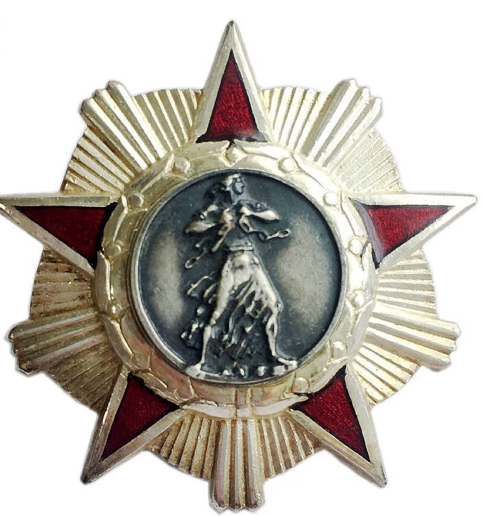 アルバニア社会主義人民共和国の二級スカンデルペ勲章 ピンバッジ版