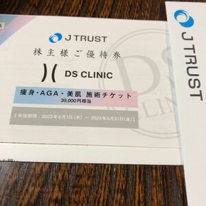 Jトラスト株主優待券「DSクリニック」 DSクリニック痩身・AGA・美肌施術チケット：30,000円相当