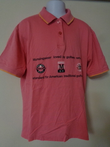 MUNSINGWEAR Grand Slam マンシングウェア　グランドスラム　ポロシャツ　ロゴ刺繍 M ピンク系