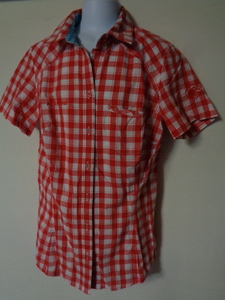  Mammut MAMMUT Shirt Women*s blouse shirt cut and sewn short sleeves Logo check S white red 