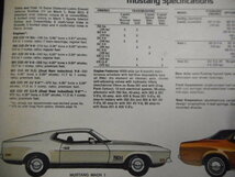 本　車　カタログ　オリジナルの当時物　１９７１年　マスタング　MUSTANG FORD_画像10