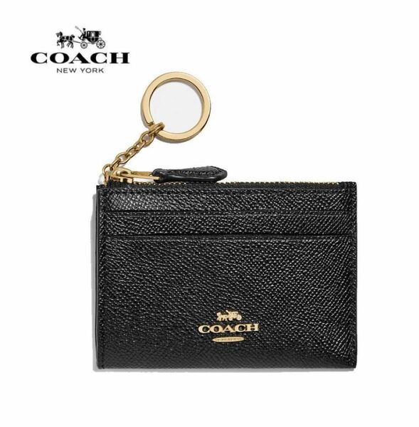 COACH コーチ コインケース 小銭入れ カード パスケース 黒 財布 ブラック レディース 新品未使用 プレゼント