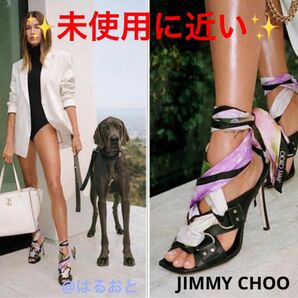 JIMMY CHOO SATYA 110 シーズナル スカーフサンダル ヒール