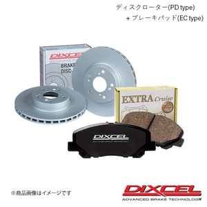 DIXCEL ディスクローターPD+ブレーキパッドEC セット フィット GE8 09/11～13/09 車台No.1300001→ 15X/15XH フロント 3315927S+331336