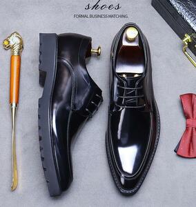 最高級 新品 ビジネスシューズ メンズ 本革 レザーシューズ 職人手作り 革靴 上質 フォーマル 紳士靴 大人気 ブラック 26.5cm