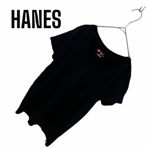 HANES VネックTシャツ