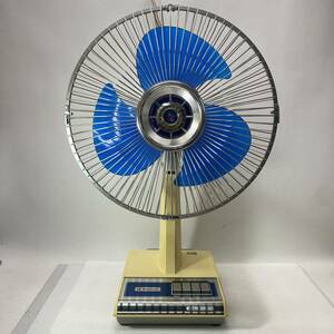 National National 30 centimeter desk electric fan F-30D1F retro blue group yawing operation goods 