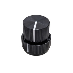 YJB PARTS Concentric Stacked Black aluminum knob 2連アルミノブ (メール便対応)