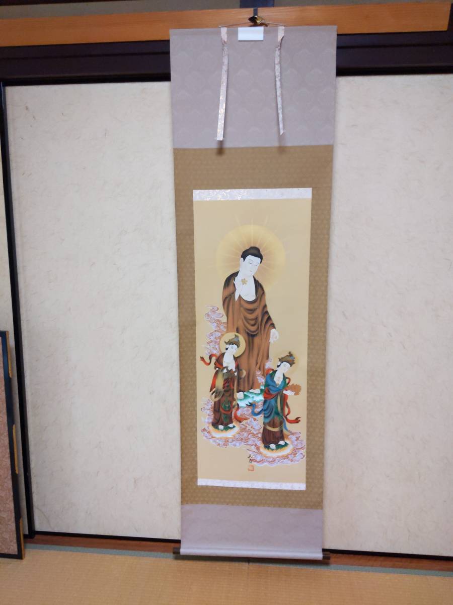 ヤフオク! -「阿弥陀三尊 掛軸」(美術品) の落札相場・落札価格