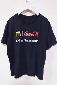 McDonald's Coca-Cola ENJOY SUMMER Tee size M マクドナルド コカコーラ Tシャツ ブラック