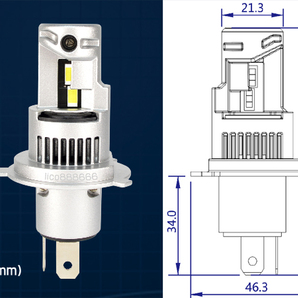 明るさカット完璧 サクシード プロボックス 50 160 ハイエース 100系 200系 車検対応16000LM H4 Hi/Lo 6500K LEDヘッドライトの画像4