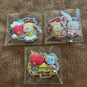 【BT21】グミ2 （ラバーマスコット）TATA＆CHIMMY★CHIMMY＆RJ★TATA＆MANGの３個セットです。