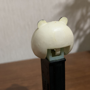 PEZ ペッツ 当時物 レトロ 3個セット やや難有 詳細不詳 パンダ チアガールアヒル？ ペンギン？の画像4