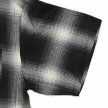 新品未使用 CALTOP キャルトップ 半袖チェックシャツ ブラックアイボリー Lサイズ OMBRE CHECK S/S SHIRTS オンブレチェック_画像6
