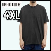 新品未使用 コンフォートカラーズ ガーメントダイ 6.1oz半袖Tシャツ 黒 4XL サイズ COMFORT COLORS GARMENT DYE TEE_画像1