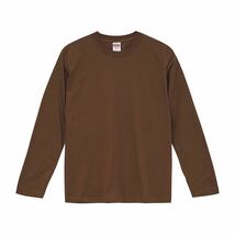 新品未使用 ユナイテッドアスレ 5.6oz 無地 袖リブ無し 長袖Tシャツ ロンT 黒 ブラウン 2枚 L サイズ United Athle ユニセックス_画像8