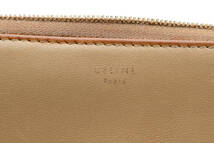 CELINE セリーヌ Zip Long Wallet ジップ 長財布 NAVY ネイビー Sand Beige サンドベージュ Gold ゴールド ツートーン バイカラー 切り替え_画像10