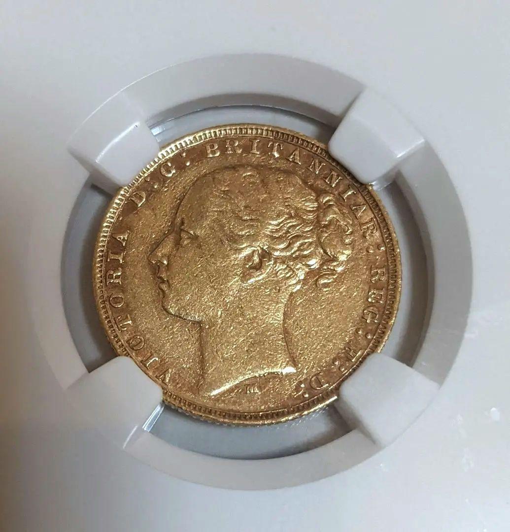 1879年 オーストラリア ソブリン金貨 ヴィクトリア女王 NGC XF45-