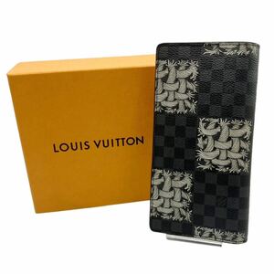 【良品】ルイヴィトン LOUIS VUITTON N61211 ダミエグラフィット ポルトフォイユ ブラザ クリストファーネメス ロープ 長財布