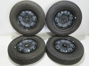 23-23-23　　N-WGN　JH1 　ターボ　カスタム　【　スタッドレスタイヤ　スチール　ホイール　４本　145/80R13　４穴　PCD100　】