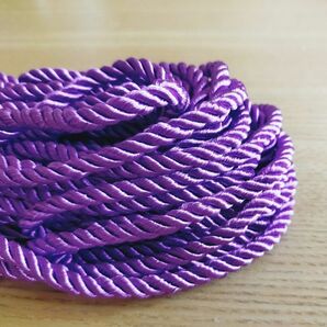 緊縛用 シルク縄 6mm × 10m 紫色 (検) 束縛 麻縄　SMロープ