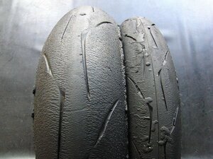 【送料無料★ ※沖縄・離島を除く】中古前後セット!ブリヂストン◎R10. 120/600R17. 180/640R17. サーキット走行など. GP954:23083