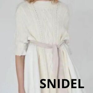 スナイデル SNIDEL ニット×デニムワンピース