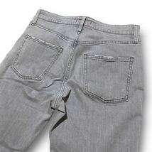 RED CARD x BEAMS B44403HRR グレー センターライン スリット ストレッチ デニム パンツ ジーンズ サイズ26_画像4