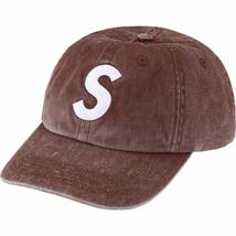 【新品未使用】23AW 24 新品 SUPREME シュプリーム PIGMENT PRINT S LOGO 6 PANEL CAP キャップ 帽子 ぼうし BROWN ブラウン 即決早い者勝_画像1