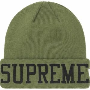 【新品未使用】 23AW 24 新品 SUPREME シュプリーム VARSITY BEANIE ビーニー ニット帽 ニットキャップ 帽子 ぼうし OLIVE オリーブ色