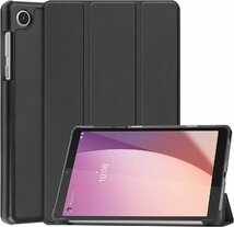 Lenovo Tab M8 4th Gen /レノボ M8 TB-300FU用 PU革 スマート カバー ケース 三つ折り スタンド機能 グレー_画像9