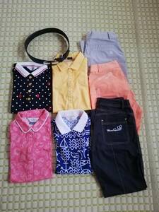 ☆マンシング　Munsingwear　まとめ売り　ポロシャツMサイズ4枚　パンツ9号3枚　ベルト☆