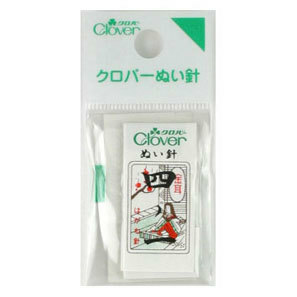 クロバーぬい針 金耳針四ノ一（絹地などとても薄い生地用）高級手芸縫い針太さ0.56mm×長さ33.3mm／絹針25本入