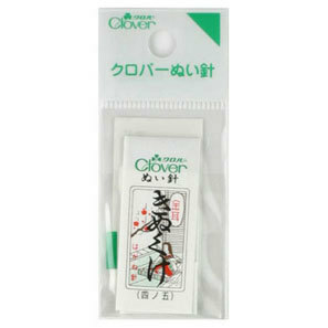 クロバーぬい針 金耳針きぬくけ（絹地などとても薄い生地用）高級手芸縫い針太さ0.56mm×長さ45.5mm／絹針25本入