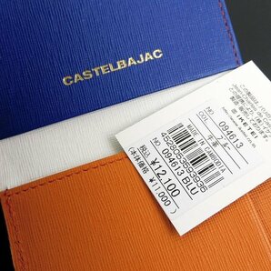 新品 定価12,100円 カステルバジャック 財布 三つ折り ブルー 牛革 型押し プリント柄 CASTELBAJAC 【B2165】の画像9