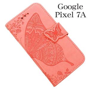 Google Pixel 7Aケース グーグルピクセル7Aケース 蝶柄デザイン：ピンク